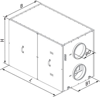 Blauberg KOMFORT Roto EC LE 1500-9 S17 - Dimensions