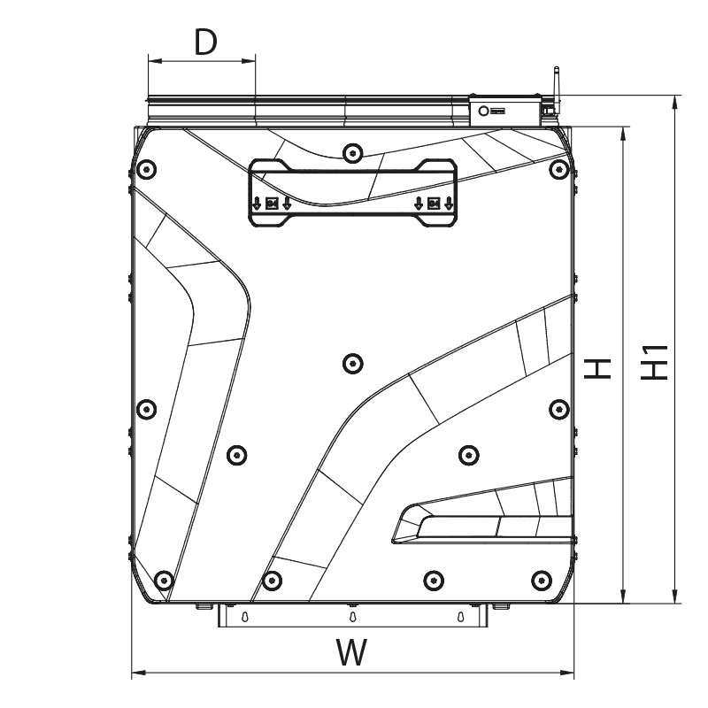 Blauberg Reneo S 550-E R S14 - Dimensions