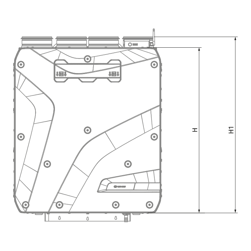 Blauberg Reneo S 401 L S21 - Dimensions