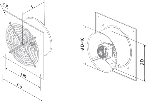 Blauberg Axis-QA 200 - Dimensions
