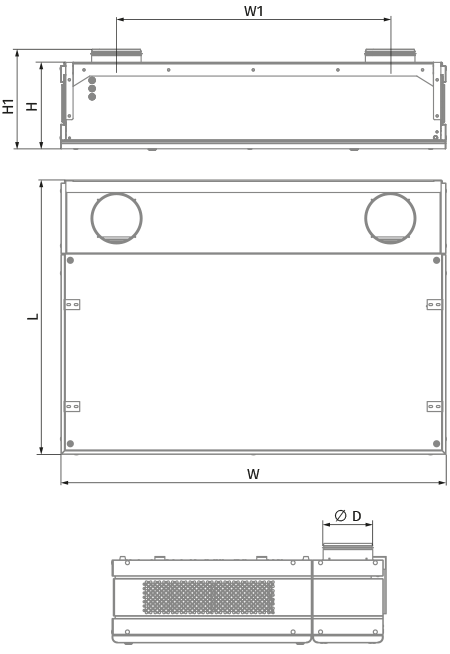 Blauberg CIVIC EC D1BE 500 S21 - Dimensions