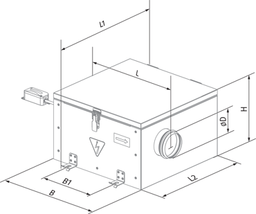 Blauberg Iso-RB 100  - Dimensions