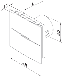 Blauberg Sileo Design V2 100 - Dimensions