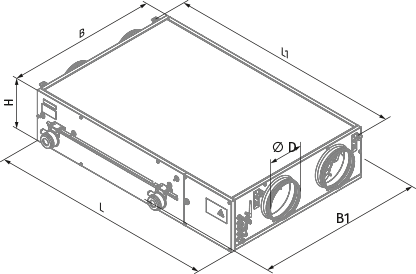 Blauberg KOMFORT EC DBW 550 R S21 DTV - Dimensions