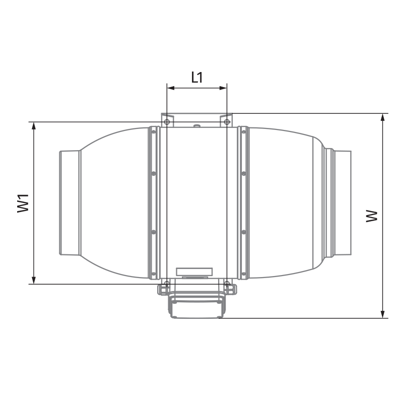 Blauberg Iso-Mix 200 US - Dimensions
