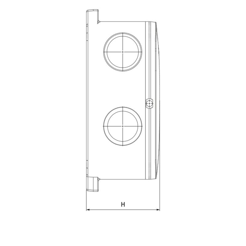 Blauberg Reneo-Fit D 100-E R S14 - Dimensions