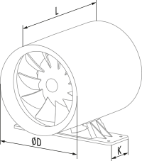 Blauberg Ducto-U Power Plus 150 - Dimensions