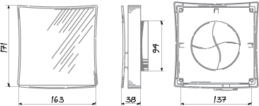 Blauberg WHM 100 D - Dimensions