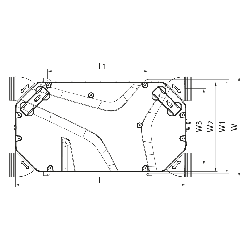 Blauberg Reneo-Fit D 150-E R S21 - Dimensions