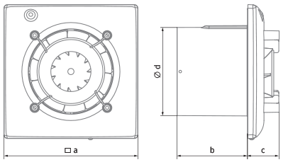 Blauberg Omega 125 - Dimensions