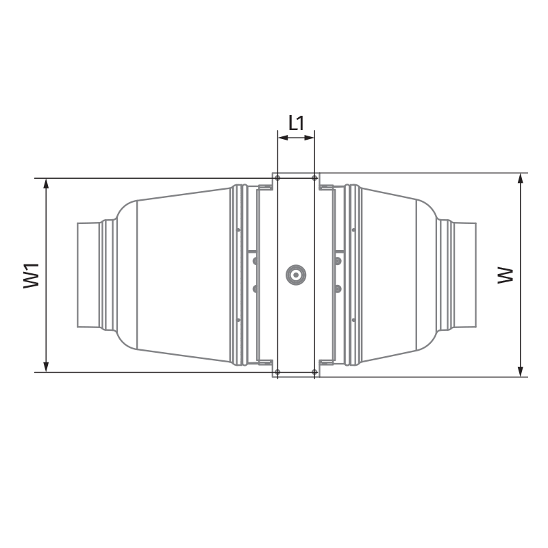 Blauberg Iso-Mix 150 GI1 - Dimensions