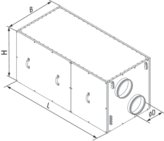 Blauberg KOMFORT Roto EC LHP 700 S18 - Dimensions