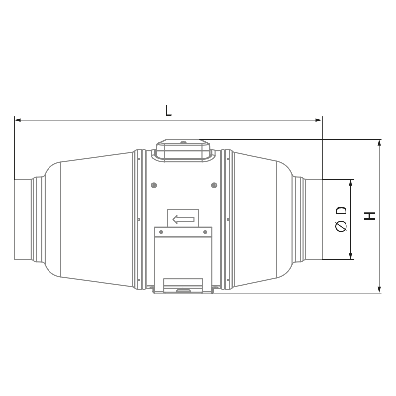 Blauberg Iso-Mix 125 W1 - Dimensions