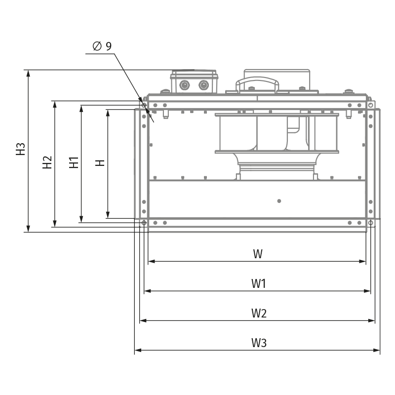 Blauberg Box-I EC 40x20-1 max  - Dimensions