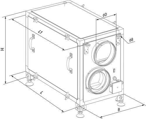 Blauberg KOMFORT L 2200 - Dimensions