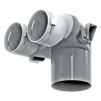 System 90 - Radial ductwork - Series Blauberg BlauFast RPZ 125/90x2
